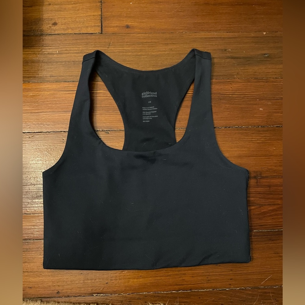 Girlfriend Collective Racerback Sports Bra - Midnight - size XS - Like New